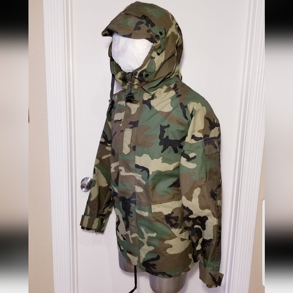 ECWCS PARKA COLD WEATHER CAMOUFLAGE HOODED MILITARY ARMY JACKET MEN SZ LRG REG - Picture 2 of 10
